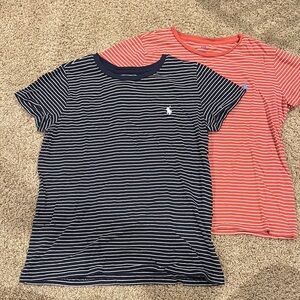 Polo by Ralph Lauren Blue and Pink Short Sleeve Tees
